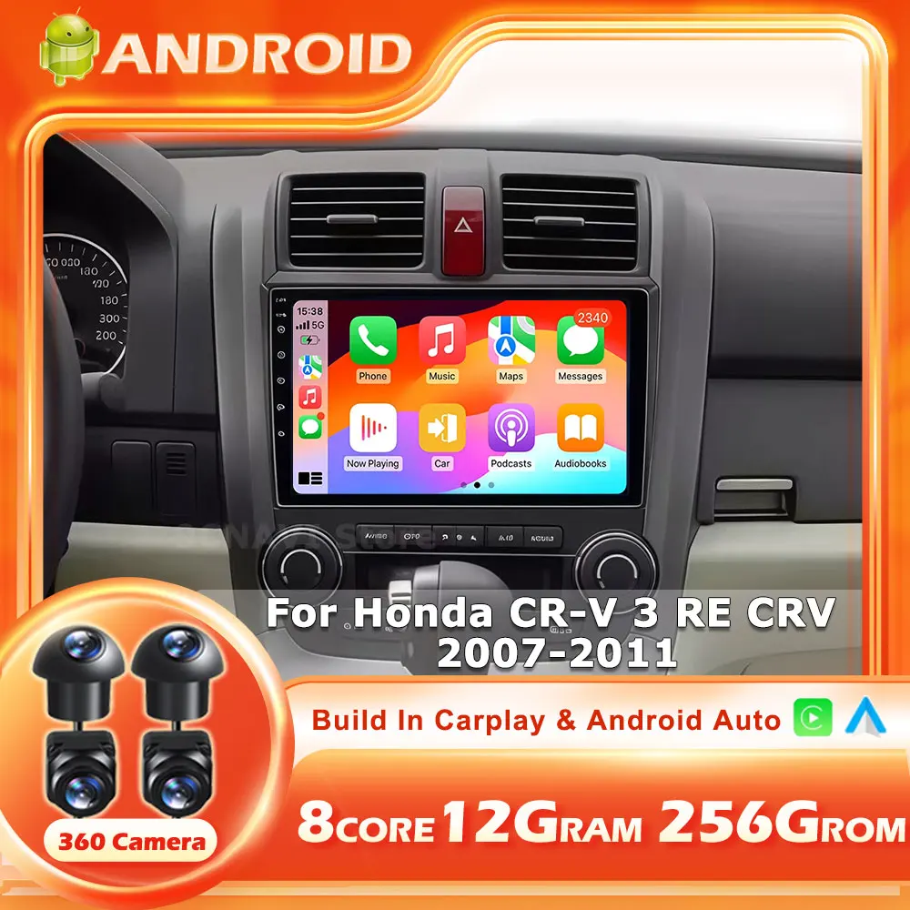 Android 16 For Honda CR-V CRV 2006-2012 Autoradio Carplay Auto Wireless Multimedia Automotive Car Audio Navigation GPS Radio BT
Android 16 For Honda CR-V CRV 2006-2012 Autoradio Carplay Auto Wireless Multimedia Automotive Car Audio Navigation GPS Radio BT