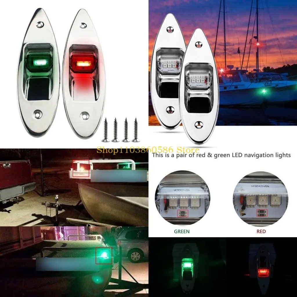 242A High Brightness LED Red Green Navigation Lights for Boats with Easy Installation
242A High Brightness LED Red Green Navigation Lights for Boats with Easy Installation