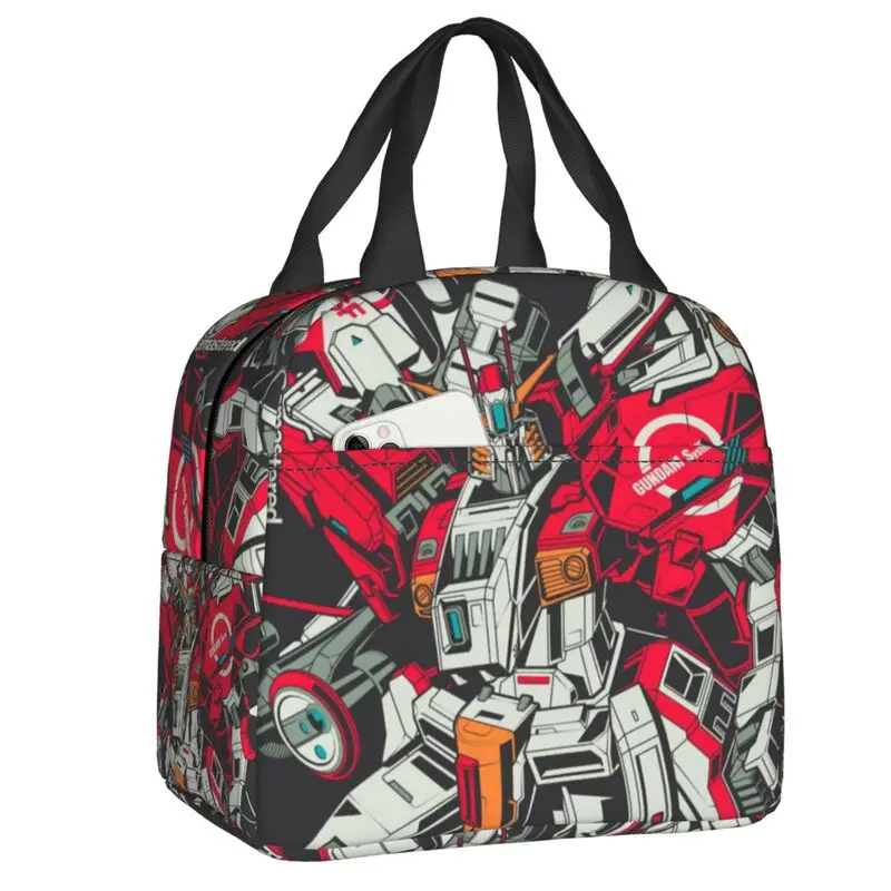 Custom Gundames Mobiles Suit Comic Thermal Insulated Lunch Bag Women Resuable Lunch Container for School Storage Food Box
Custom Gundames Mobiles Suit Comic Thermal Insulated Lunch Bag Women Resuable Lunch Container for School Storage Food Box