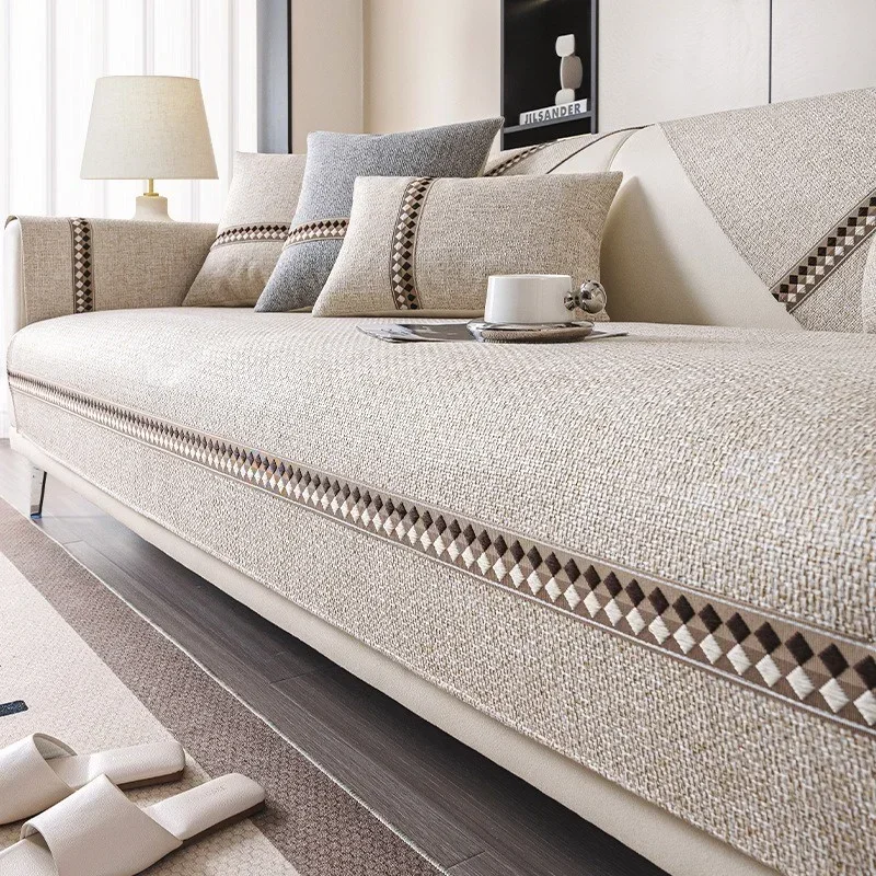 Cotton Linen Sofa Cover Four Seasons Universal Sofa Mat Seat Pad for Living Room Anti-Slip Couch Cushion Cover Decor Breathable
Cotton Linen Sofa Cover Four Seasons Universal Sofa Mat Seat Pad for Living Room Anti-Slip Couch Cushion Cover Decor Breathable
