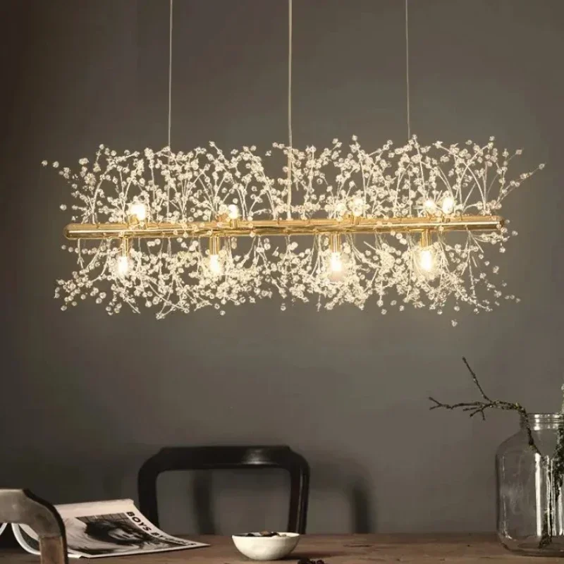 Minimalist Modern Crystal Chandelier Restaurant Dandelion Light Luxury Living Room Crystal Lamp Chandeliers Pendant Light home
Minimalist Modern Crystal Chandelier Restaurant Dandelion Light Luxury Living Room Crystal Lamp Chandeliers Pendant Light home