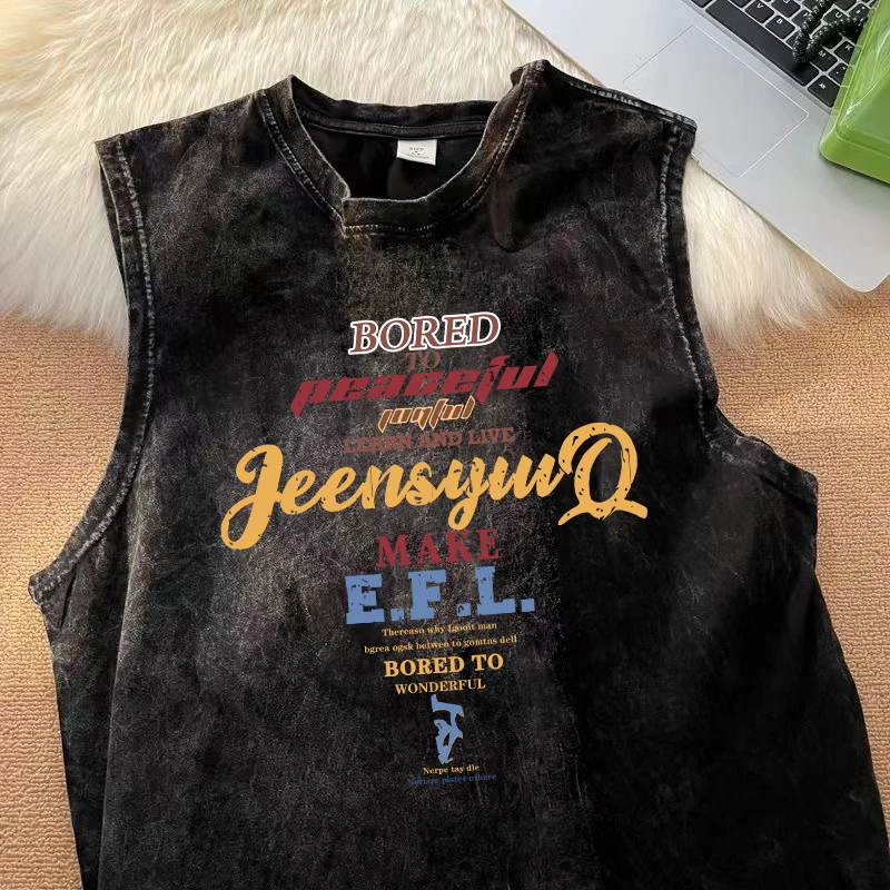 Summer New Men's Tank Tops Ins Streetwear Vintage Washed Casual Oversized Gym Vest Woman's T Shirt Sleeveless Tees Y2k Clothes
Summer New Men's Tank Tops Ins Streetwear Vintage Washed Casual Oversized Gym Vest Woman's T Shirt Sleeveless Tees Y2k Clothes