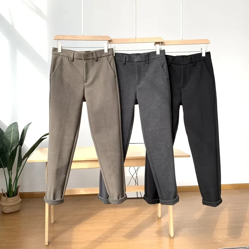 Slim Fit Woolen Men's Casual Pants Autumn Winter Busin Casual Straight Leg Long Trousers Lightweight Trendy Series
Slim Fit Woolen Men's Casual Pants Autumn Winter Busin Casual Straight Leg Long Trousers Lightweight Trendy Series