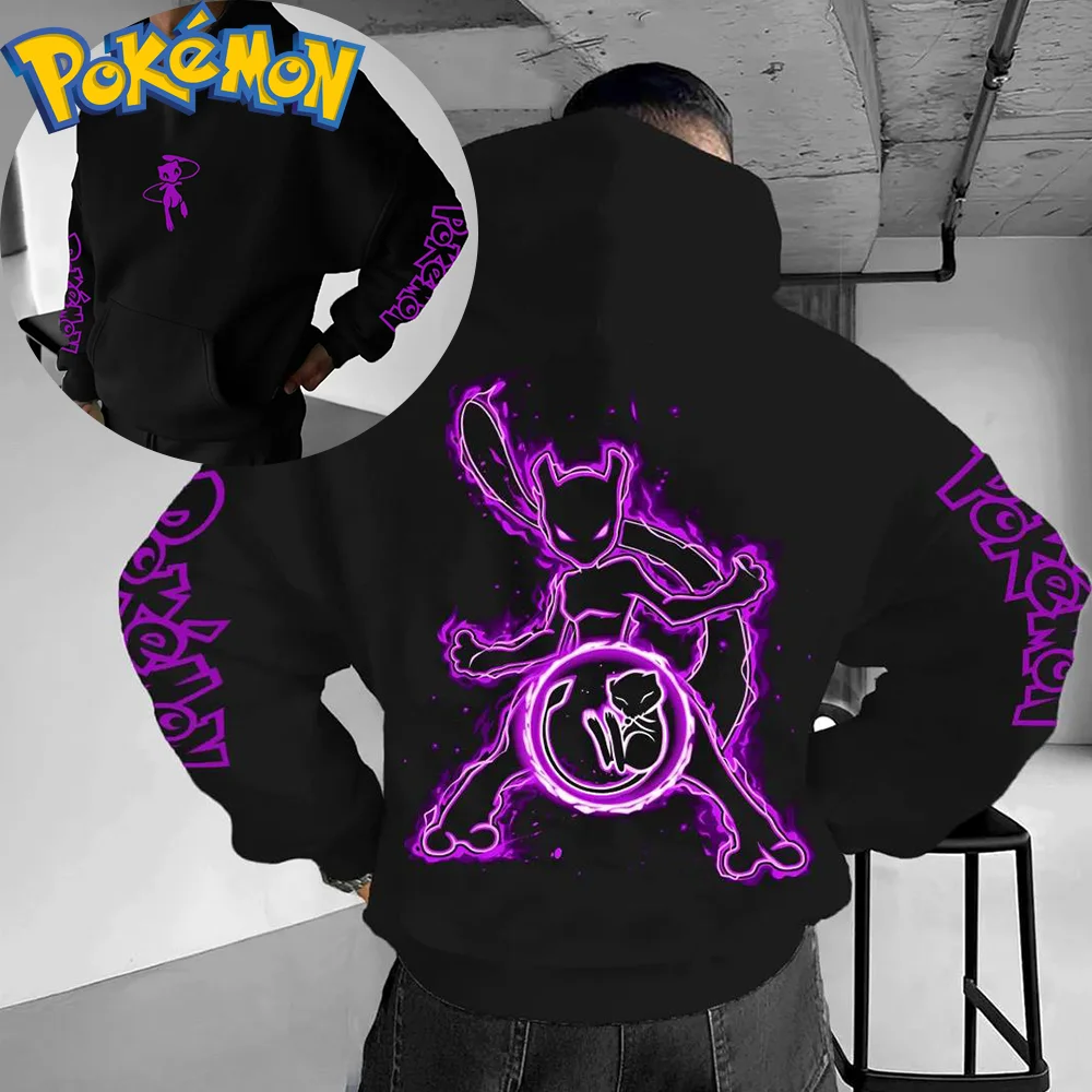 Pokemon Anime Mewtwo Cotton Hoodie Harajuku Pants Set Black Purple Energy Aura Pattern Two Piece Outfit Casual Streetwear
Pokemon Anime Mewtwo Cotton Hoodie Harajuku Pants Set Black Purple Energy Aura Pattern Two Piece Outfit Casual Streetwear