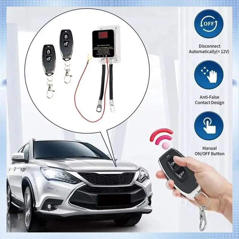 NEW-12V Car Battery Cutoff Switch Wireless Remote Control Disconnect Battery Relay Withled Display Leakage Protection Cutoff Swi
NEW-12V Car Battery Cutoff Switch Wireless Remote Control Disconnect Battery Relay Withled Display Leakage Protection Cutoff Swi