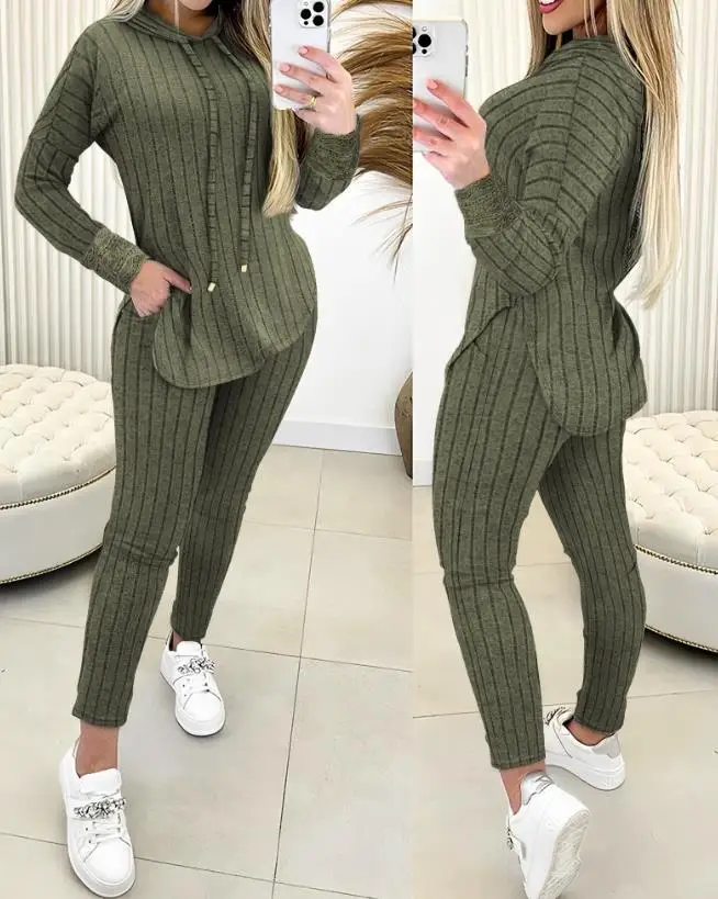Summer New Pants Sets for Women Fashion Solid Color Casual Wide-Leg Pants Long Sleeves Blouses Suits Elegant Office Outfits
Summer New Pants Sets for Women Fashion Solid Color Casual Wide-Leg Pants Long Sleeves Blouses Suits Elegant Office Outfits
