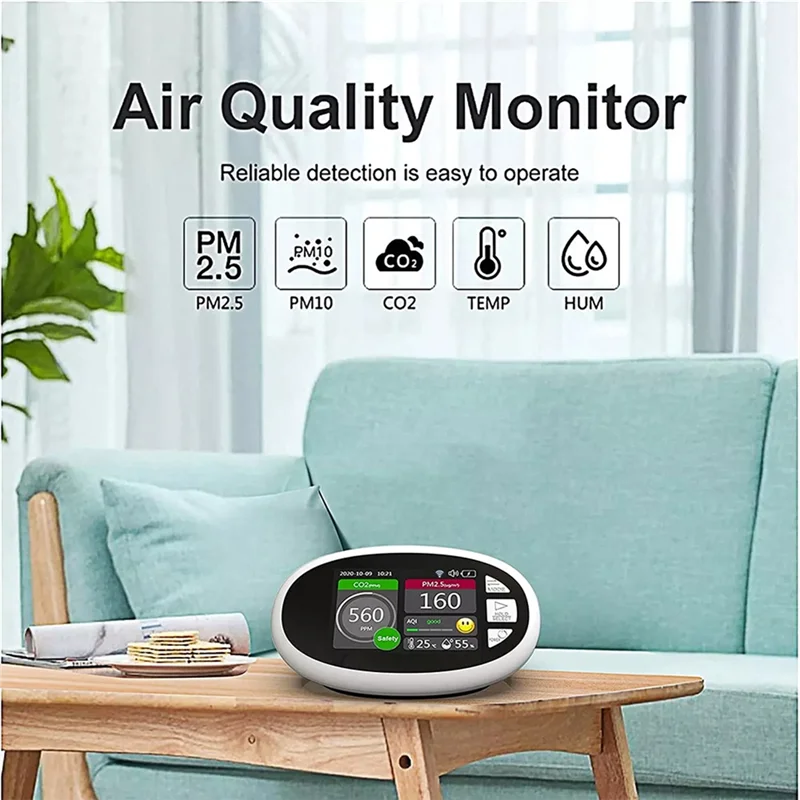 AB11-DM125C WIFI Desktop CO2 Quality Detector LCD Display Temperature Sensor Tester DM125C CO2 Quality Detector
AB11-DM125C WIFI Desktop CO2 Quality Detector LCD Display Temperature Sensor Tester DM125C CO2 Quality Detector