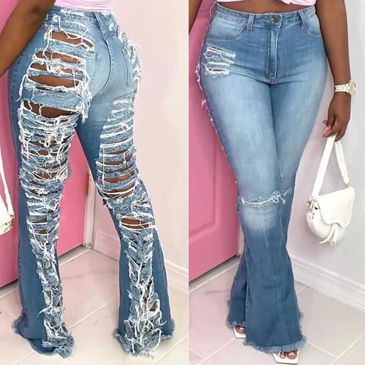 Women's Denim Cotton Spandex Tight Blue High Waist Jeans women's Wear women's Wear Jeans Large Sexy Destructive Jeans
Women's Denim Cotton Spandex Tight Blue High Waist Jeans women's Wear women's Wear Jeans Large Sexy Destructive Jeans