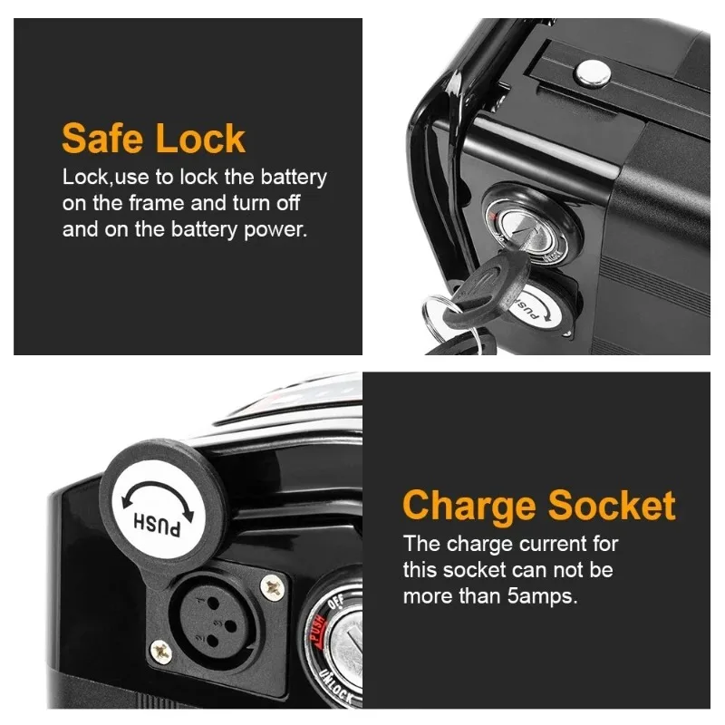 Silverfish Genuine Lithium Battery for Electric Bike 1000W Motor 36V 48V 10Ah-20Ah Capacity with Charger e-Bike Bicycle Power Up
Silverfish Genuine Lithium Battery for Electric Bike 1000W Motor 36V 48V 10Ah-20Ah Capacity with Charger e-Bike Bicycle Power Up