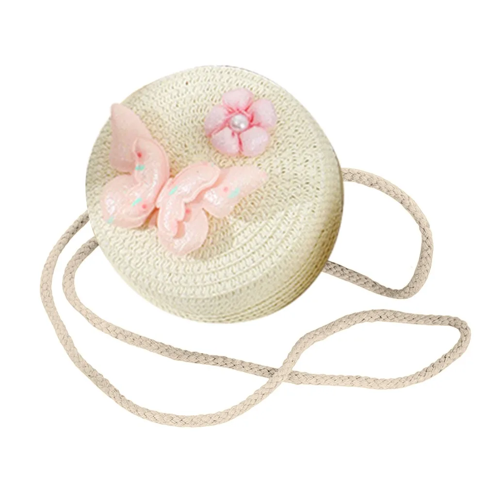 Fashion Handmade Straw Bag Butterfly Flower Round Shape Shoulder Bag Woven Summer Beach Bag for Children Girls
Fashion Handmade Straw Bag Butterfly Flower Round Shape Shoulder Bag Woven Summer Beach Bag for Children Girls