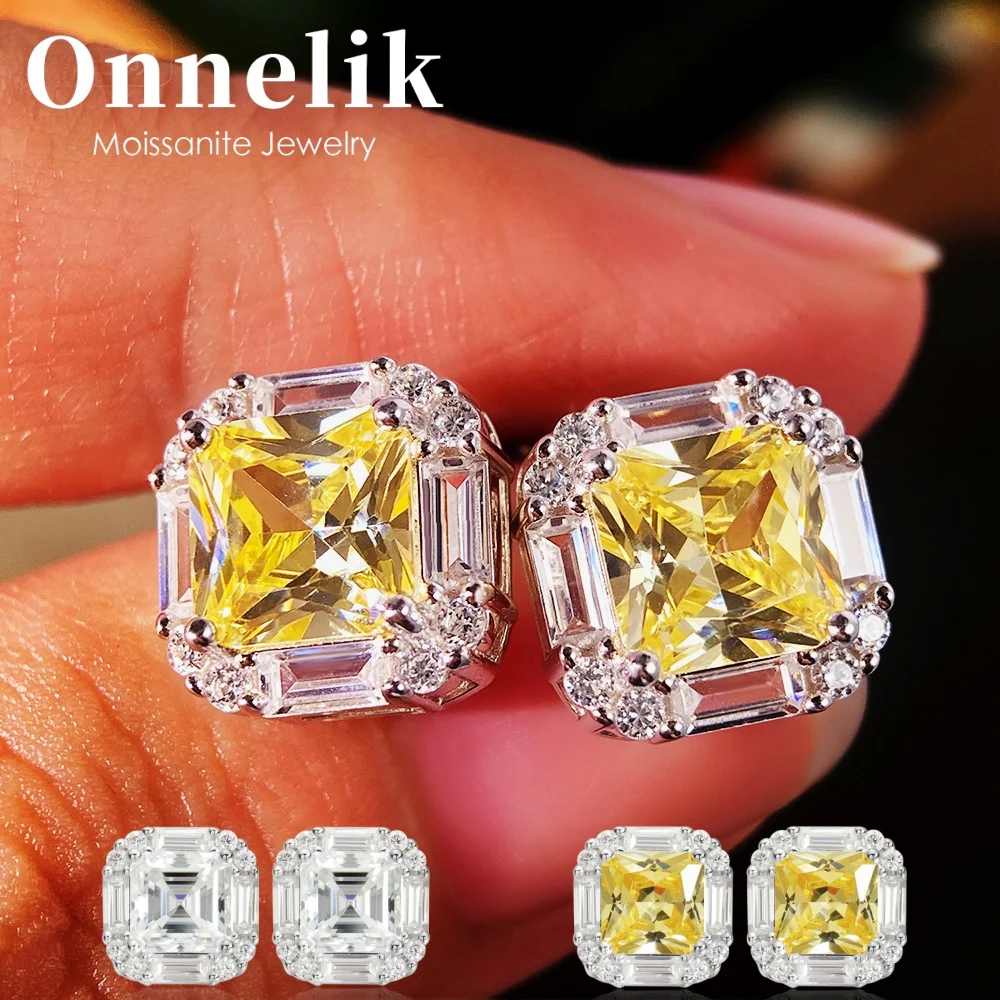 Onnelik 7x7mm Moissanite Stud Earrings 18K Gold Plated 100% S925 Sterling Silver Sparkling Fine Jewelry Gift Box for Women
Onnelik 7x7mm Moissanite Stud Earrings 18K Gold Plated 100% S925 Sterling Silver Sparkling Fine Jewelry Gift Box for Women