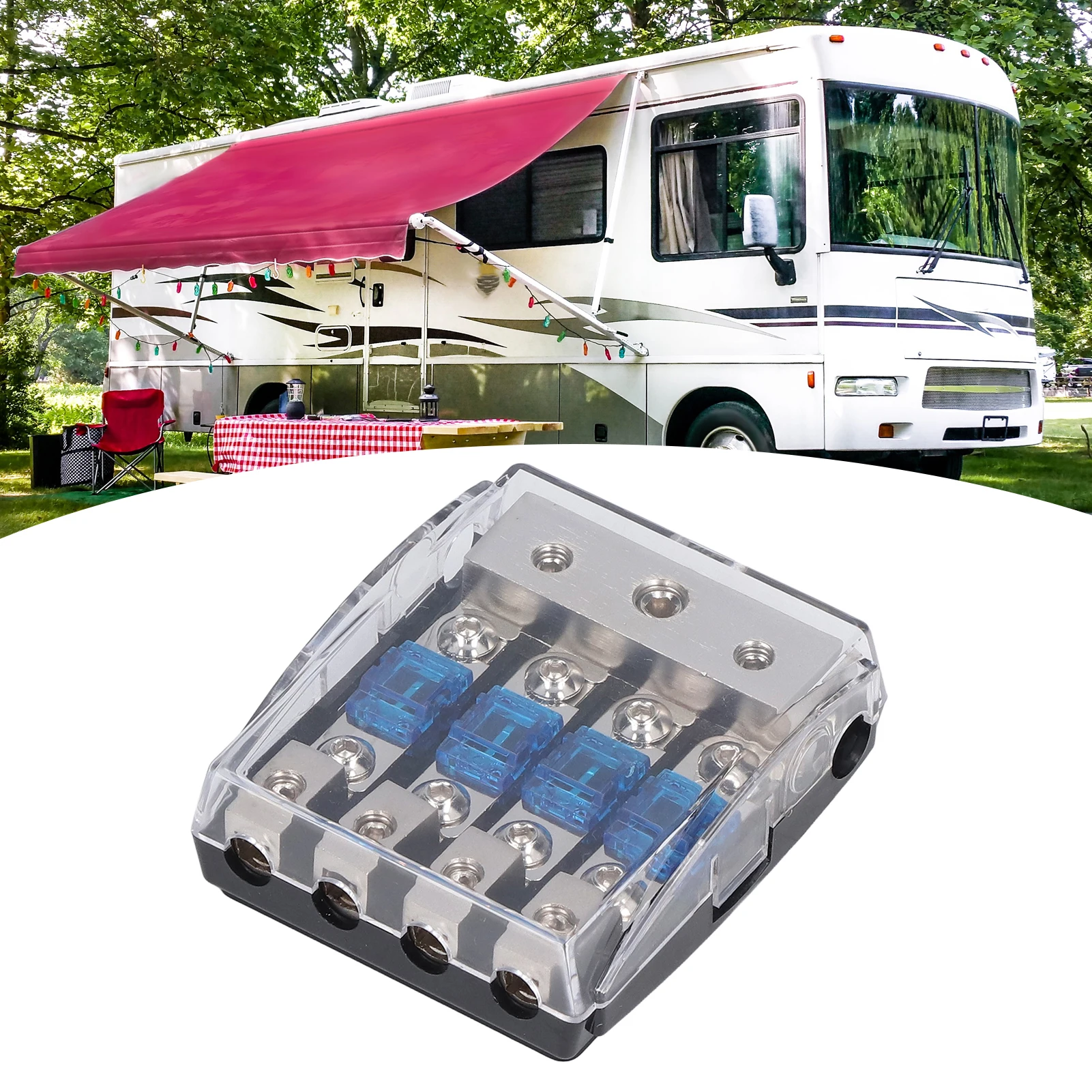 Car Audio Power Distribution Block 60A Power Distribution Block 1 In 4 Ways Out Audio Holder for Car RV Solar System
Car Audio Power Distribution Block 60A Power Distribution Block 1 In 4 Ways Out Audio Holder for Car RV Solar System
