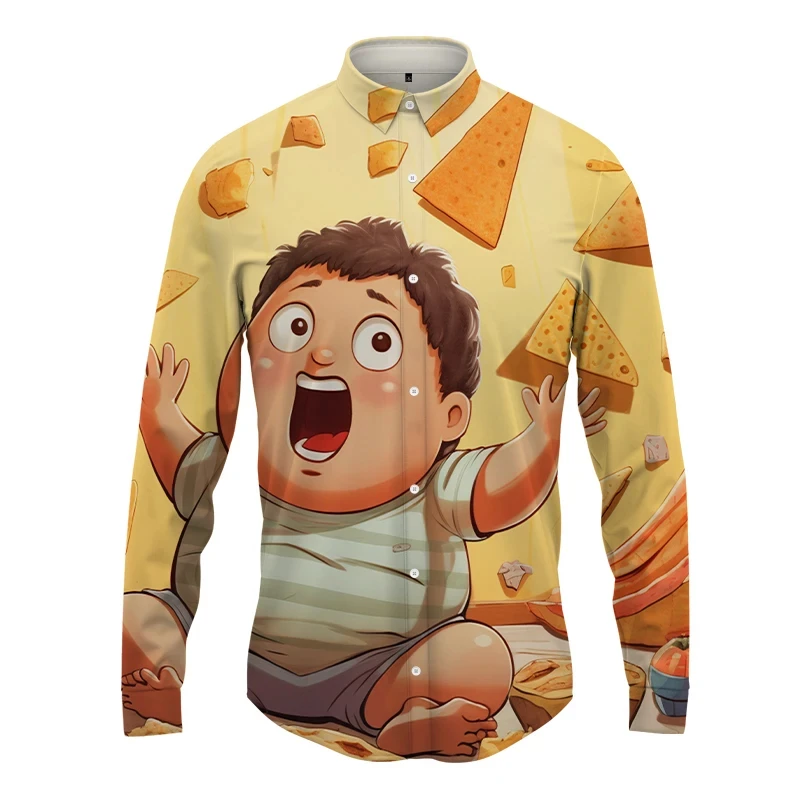 Spring And Autumn Outdoor Men's Casual Shirt 3D Cute Portrait Graphic Long -sleeved Shirt Hot -selling Street Harajuku Men's Top
Spring And Autumn Outdoor Men's Casual Shirt 3D Cute Portrait Graphic Long -sleeved Shirt Hot -selling Street Harajuku Men's Top