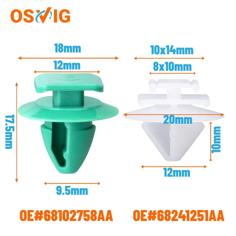 20pcs OE#68241251AA 68102758AA Molding Wheel Arch Flare Trim Panel Retaining Clip for Jeep Renegade 2015-On
20pcs OE#68241251AA 68102758AA Molding Wheel Arch Flare Trim Panel Retaining Clip for Jeep Renegade 2015-On
