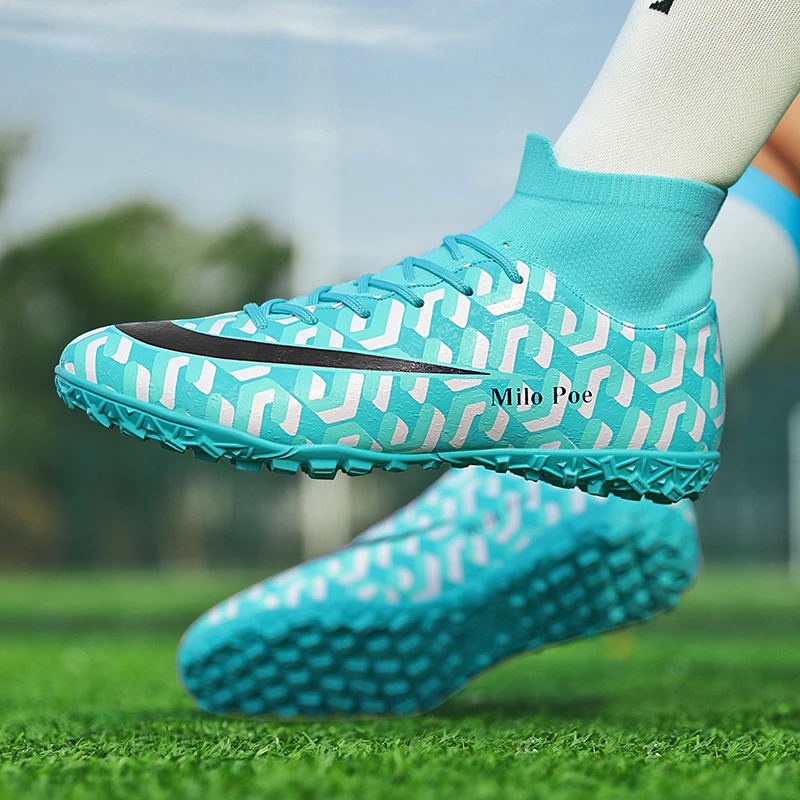 2024 New High Top TF/AG Large Football Shoes Youth Adults Professional Grass Training Sneaker Fashion Trend Lightweight Footwear
2024 New High Top TF/AG Large Football Shoes Youth Adults Professional Grass Training Sneaker Fashion Trend Lightweight Footwear