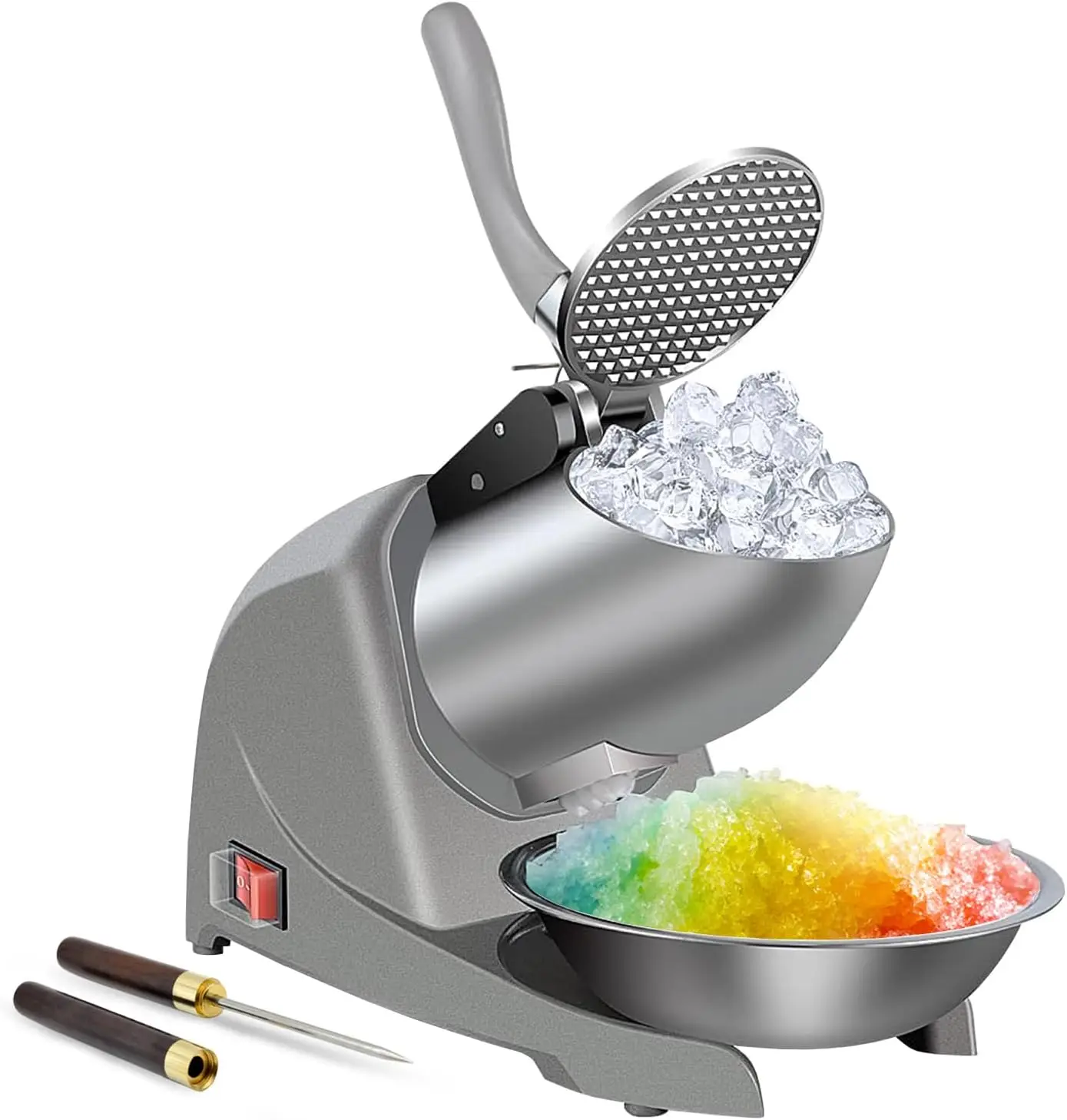 Snow Cone Machine 380w Shaved Ice Machine 3 Blades Ice Shaver 280lbs/hr Electric Ice Crusher Prevent Splash Snow Cone Ma
Snow Cone Machine 380w Shaved Ice Machine 3 Blades Ice Shaver 280lbs/hr Electric Ice Crusher Prevent Splash Snow Cone Ma