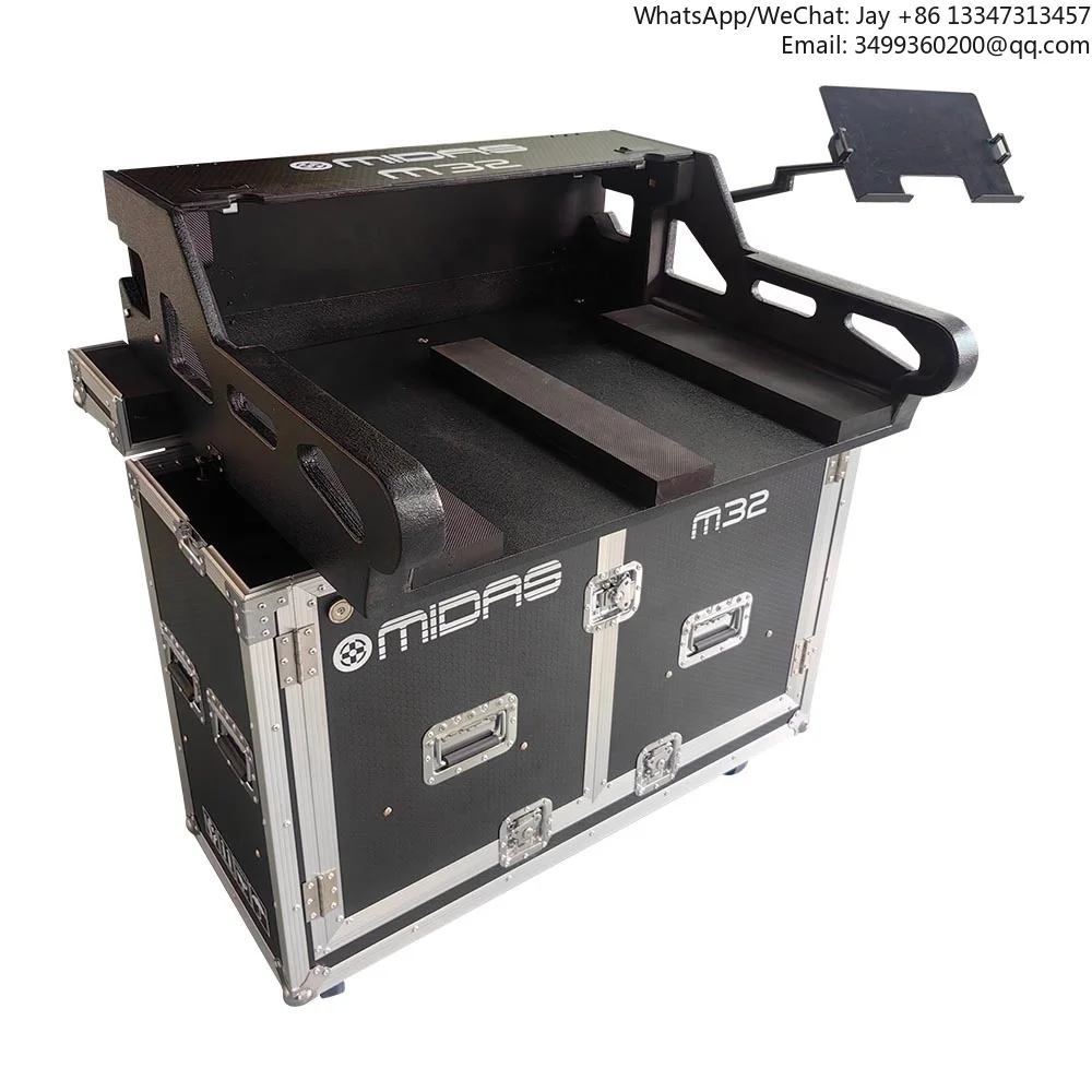 Индивидуальный гидравлический кейс для полета M32 с подставкой для ноутбука, звуковое оборудование системы Pa, кейс для полета с цифровым микшером
Индивидуальный гидравлический кейс для полета M32 с подставкой для ноутбука, звуковое оборудование системы Pa, кейс для полета с цифровым микшером