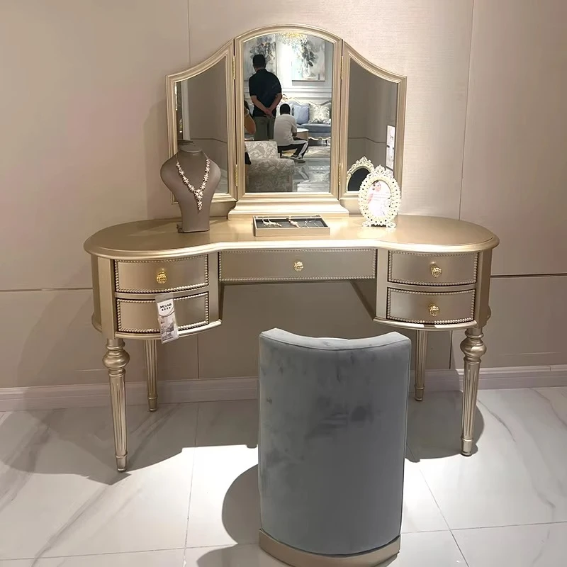 Luxury solid wood modern folding dresser with retractable dresser and mirror
Luxury solid wood modern folding dresser with retractable dresser and mirror