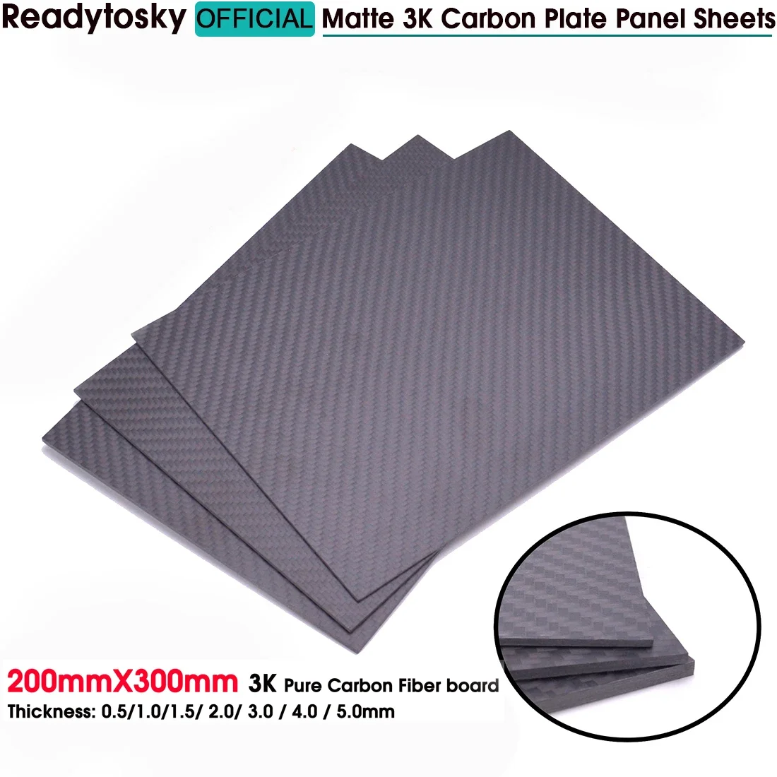NEW 200mm X 300mm X 0.5 / 1 / 1.5 / 2/ 3 / 4 / 5mm Matte 3K Carbon Plate Panel Sheets High Composite Hardness Carbon Fiber Board
NEW 200mm X 300mm X 0.5 / 1 / 1.5 / 2/ 3 / 4 / 5mm Matte 3K Carbon Plate Panel Sheets High Composite Hardness Carbon Fiber Board
