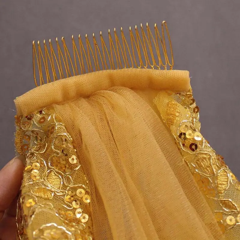 Women Soft Mesh Metallic Gold Sequins Embroidered Lace Vintage Mantilla Wedding Dropshipping
Women Soft Mesh Metallic Gold Sequins Embroidered Lace Vintage Mantilla Wedding Dropshipping