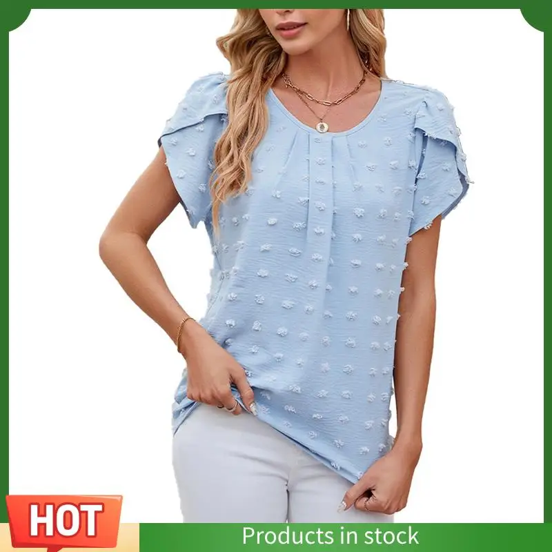 Intuitive Women 2025 Summer V Neck Ruffle Short Sleeve Blouse Swiss Dot Flowy Shirt Tunic Top
Intuitive Women 2025 Summer V Neck Ruffle Short Sleeve Blouse Swiss Dot Flowy Shirt Tunic Top