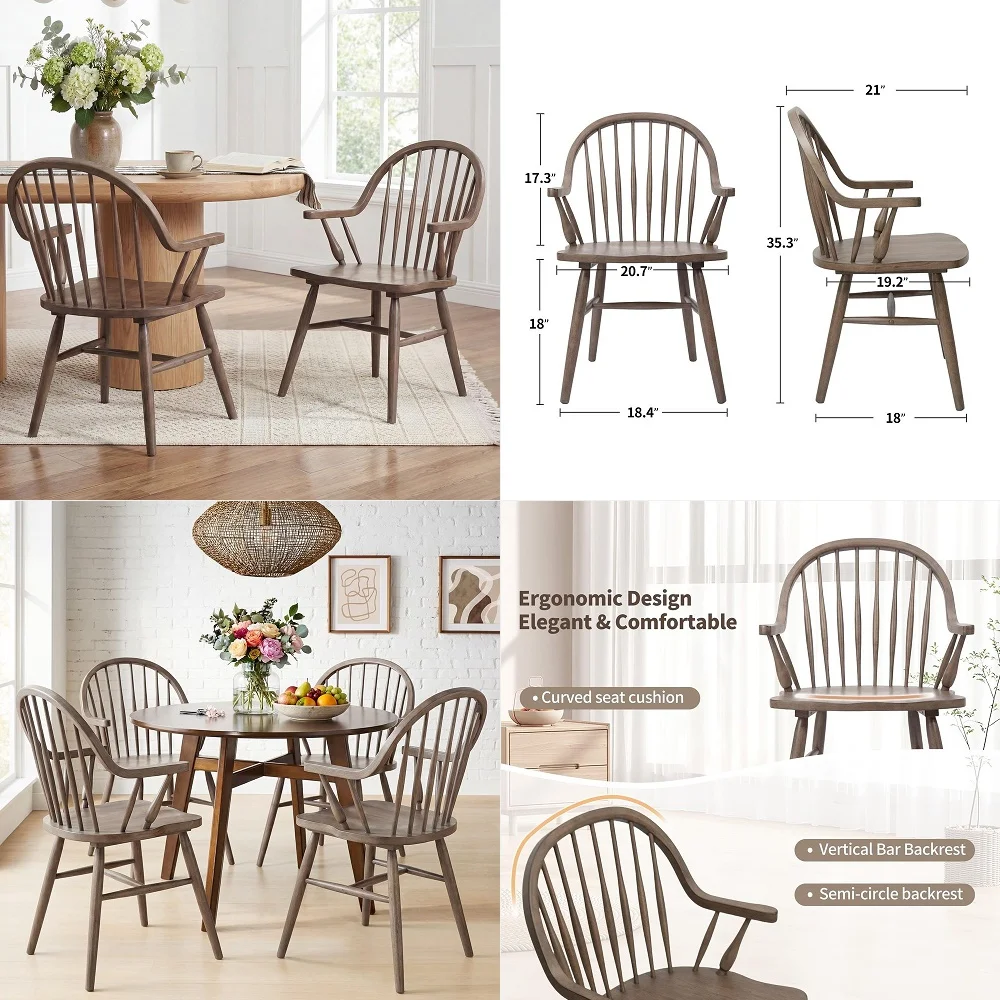 Wooden Dining Chairs Set of 4, Dining Room Chairs with Wood Legs, CloudLike Cushion amp Reinforcement Structure Design for Kitc
Wooden Dining Chairs Set of 4, Dining Room Chairs with Wood Legs, CloudLike Cushion amp Reinforcement Structure Design for Kitc