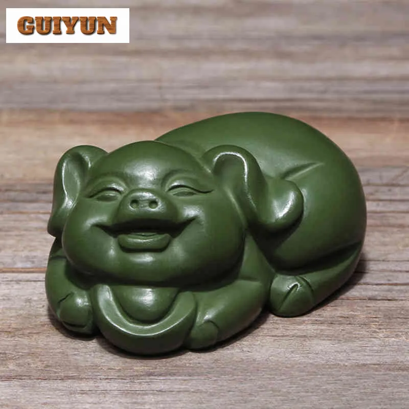 Yixing Zisha Tea Pet Yuanbao Pig Small Ornament Handmade Green Clay Set Sculpture Table Play Decoration Accessories
Yixing Zisha Tea Pet Yuanbao Pig Small Ornament Handmade Green Clay Set Sculpture Table Play Decoration Accessories