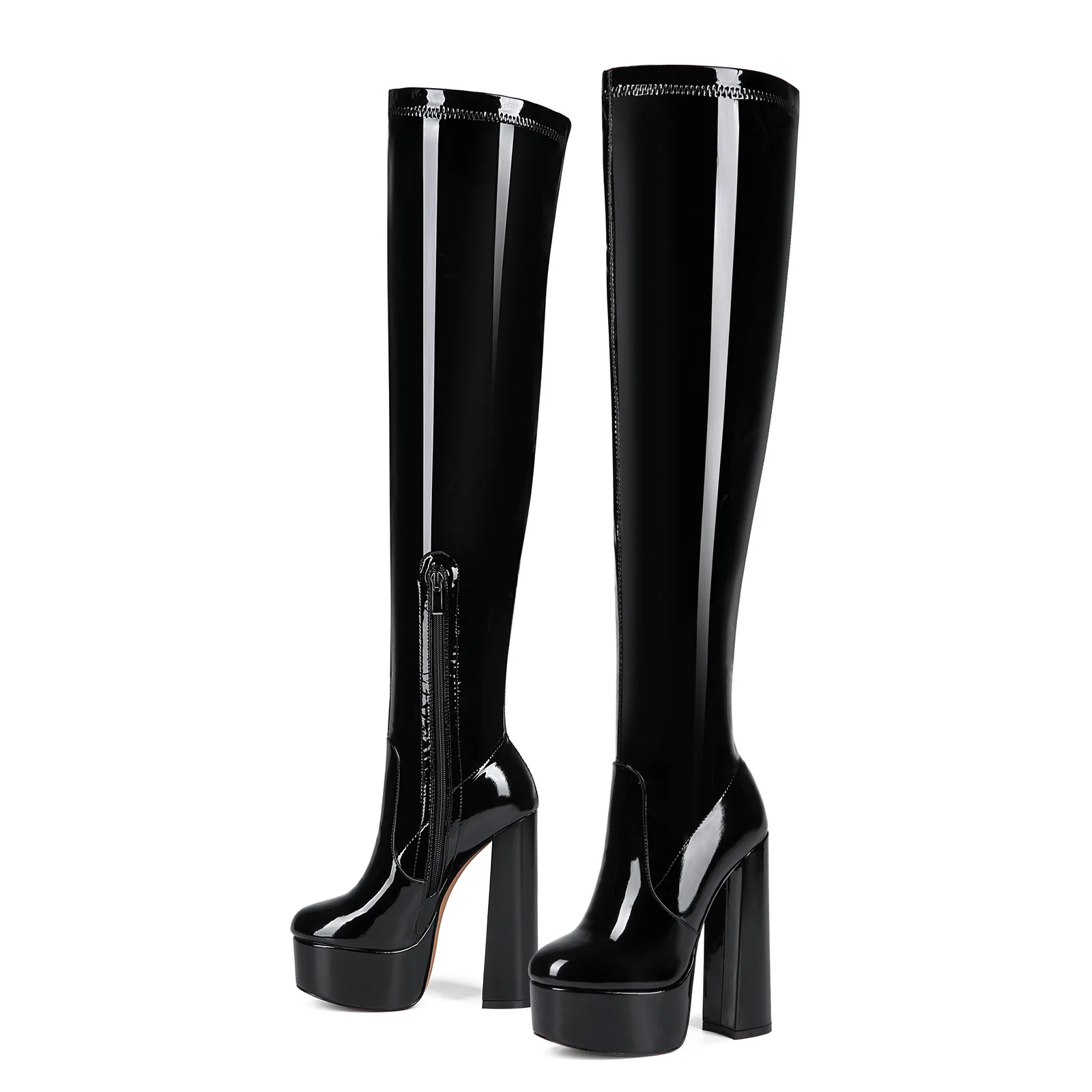 Sexy Square Toe Pole Dance Boots Patent Leather Over-The-Knee Stretch Biker Botines Black Women Block Heel Platform Botas
Sexy Square Toe Pole Dance Boots Patent Leather Over-The-Knee Stretch Biker Botines Black Women Block Heel Platform Botas
