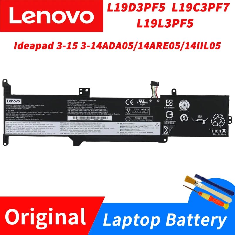 Original Lenovo Ideapad 3-15 3-14ADA05/14ARE05/14IIL05 Laptop Battery L19L3PF5 L19D3PF5 L19C3PF7
Original Lenovo Ideapad 3-15 3-14ADA05/14ARE05/14IIL05 Laptop Battery L19L3PF5 L19D3PF5 L19C3PF7
