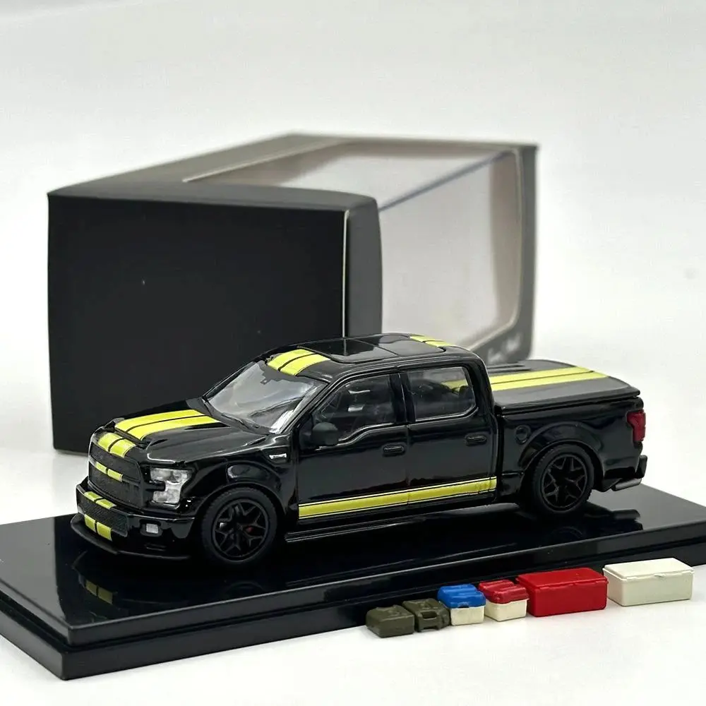 FM 1/64 For SHELBY F-150 Shelby Super Snake Pickup Black Diecast Model Car Miniature Collection - with Accessories Toy Vehicle
FM 1/64 For SHELBY F-150 Shelby Super Snake Pickup Black Diecast Model Car Miniature Collection - with Accessories Toy Vehicle