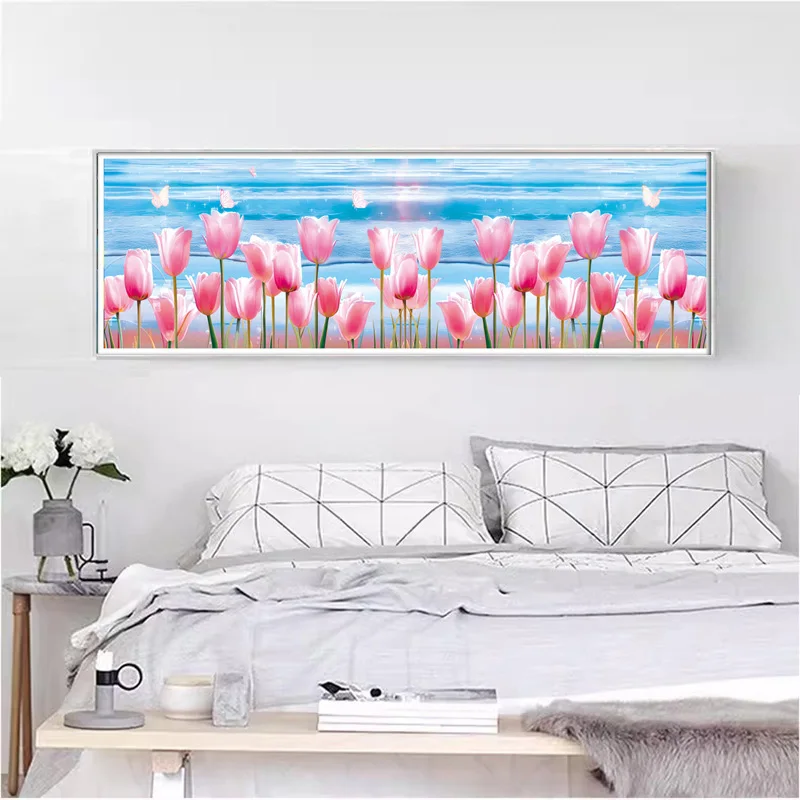 Pink Tulip Ocean Style Cross Stitch Kit, Blue Coast Butterfly Dance Garden DIY Handmade Embroidery Material Pack, Home Decoration Painting
Pink Tulip Ocean Style Cross Stitch Kit, Blue Coast Butterfly Dance Garden DIY Handmade Embroidery Material Pack, Home Decoration Painting