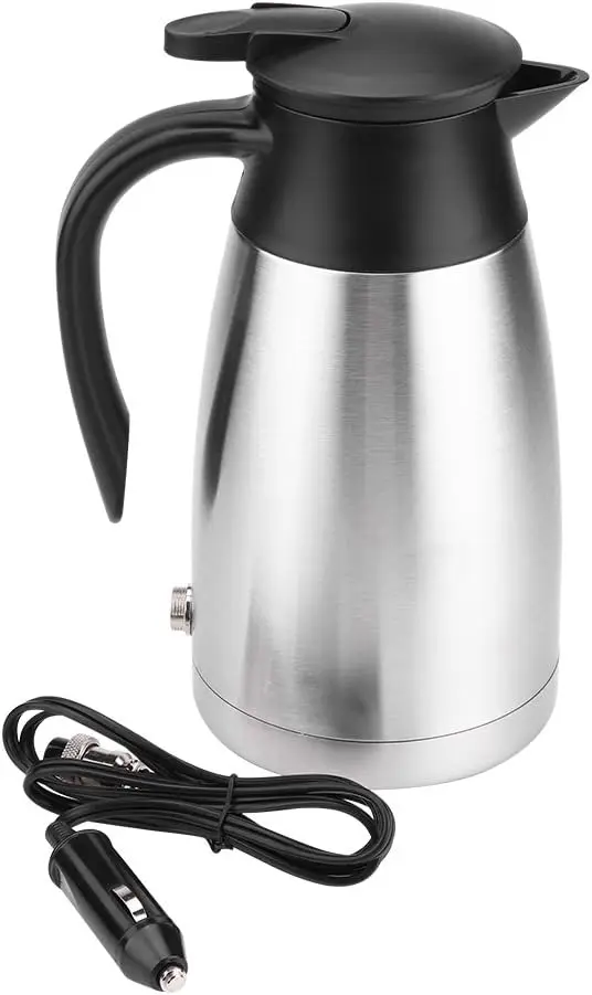 12/24V 1000ml Car Electric Kettle, 304 Stainless Steel Water Heater for Travel Camping Truck
12/24V 1000ml Car Electric Kettle, 304 Stainless Steel Water Heater for Travel Camping Truck