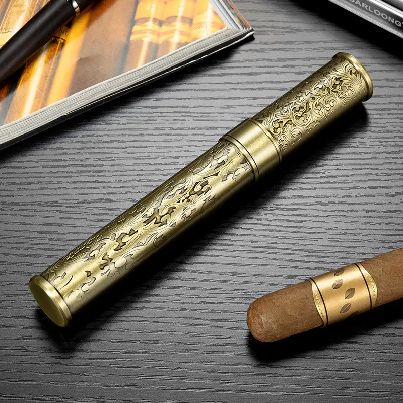 Portable Metal Cigars Case Single Tube Humidor Moisturizing Seal Cover Travel Outdoor Waterproof Cigar Accessories for Men
Portable Metal Cigars Case Single Tube Humidor Moisturizing Seal Cover Travel Outdoor Waterproof Cigar Accessories for Men