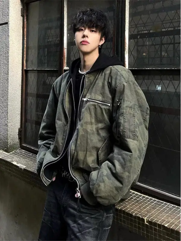 Cleanfit American Retro Camouflage Jaet Men's Spring Autumn ort Pilot Sle Bomber Jaet Loose Fit Youth Trend Polyester...
Cleanfit American Retro Camouflage Jaet Men's Spring Autumn ort Pilot Sle Bomber Jaet Loose Fit Youth Trend Polyester...