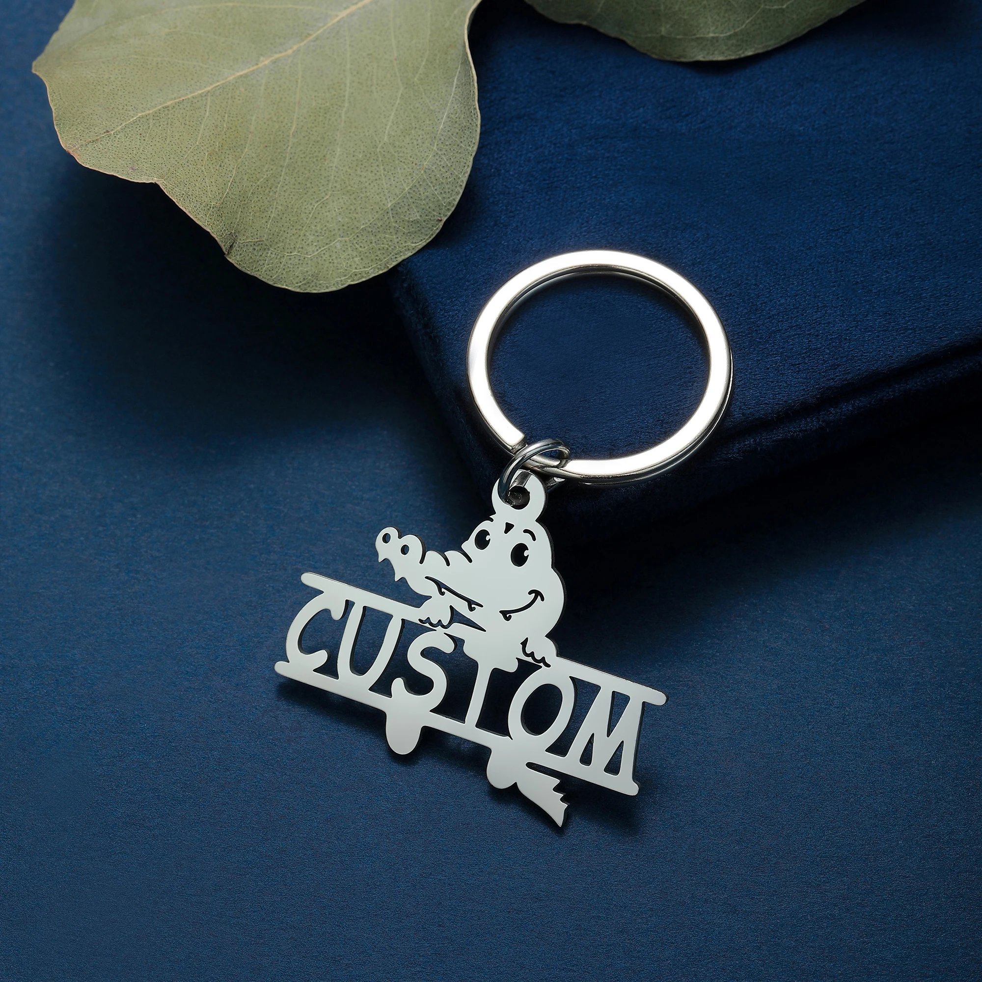 Брелок из нержавеющей стали по индивидуальному заказу, брелок в виде крокодила для мужчин и женщин, кулон в стиле панк, брелок для ключей, готические ювелирные изделия, подарок 
Брелок из нержавеющей стали по индивидуальному заказу, брелок в виде крокодила для мужчин и женщин, кулон в стиле панк, брелок для ключей, готические ювелирные изделия, подарок