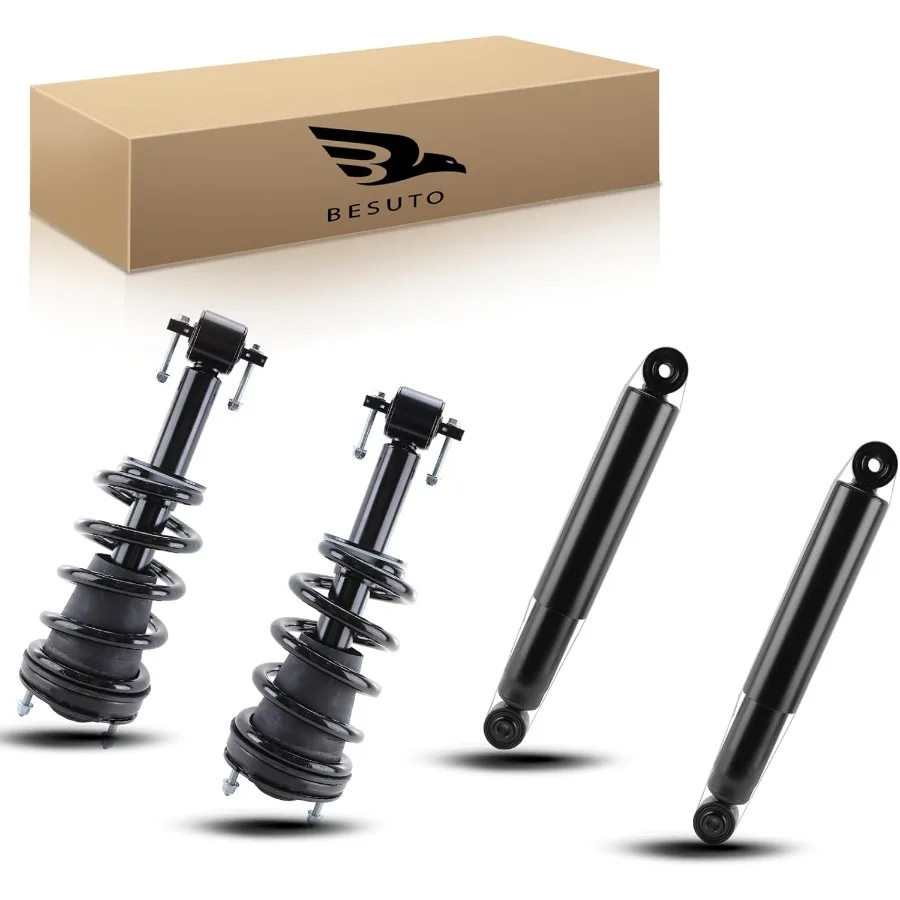 Амортизаторы передние и задние стойки, совместимые с Silverado 1500 20072013 и GMC Sierra 1500 20072013, идеально подходят для улучшения комфорта езды и
Амортизаторы передние и задние стойки, совместимые с Silverado 1500 20072013 и GMC Sierra 1500 20072013, идеально подходят для улучшения комфорта езды и