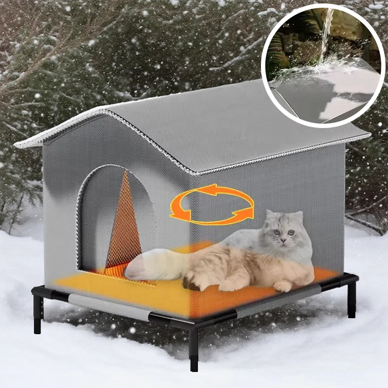 Weatherproof Cat House All Season Outdoor Indoor Warm Shelter Waterproof Winter Pet Bed for Stray Cats Dogs with Removable Mat
Weatherproof Cat House All Season Outdoor Indoor Warm Shelter Waterproof Winter Pet Bed for Stray Cats Dogs with Removable Mat