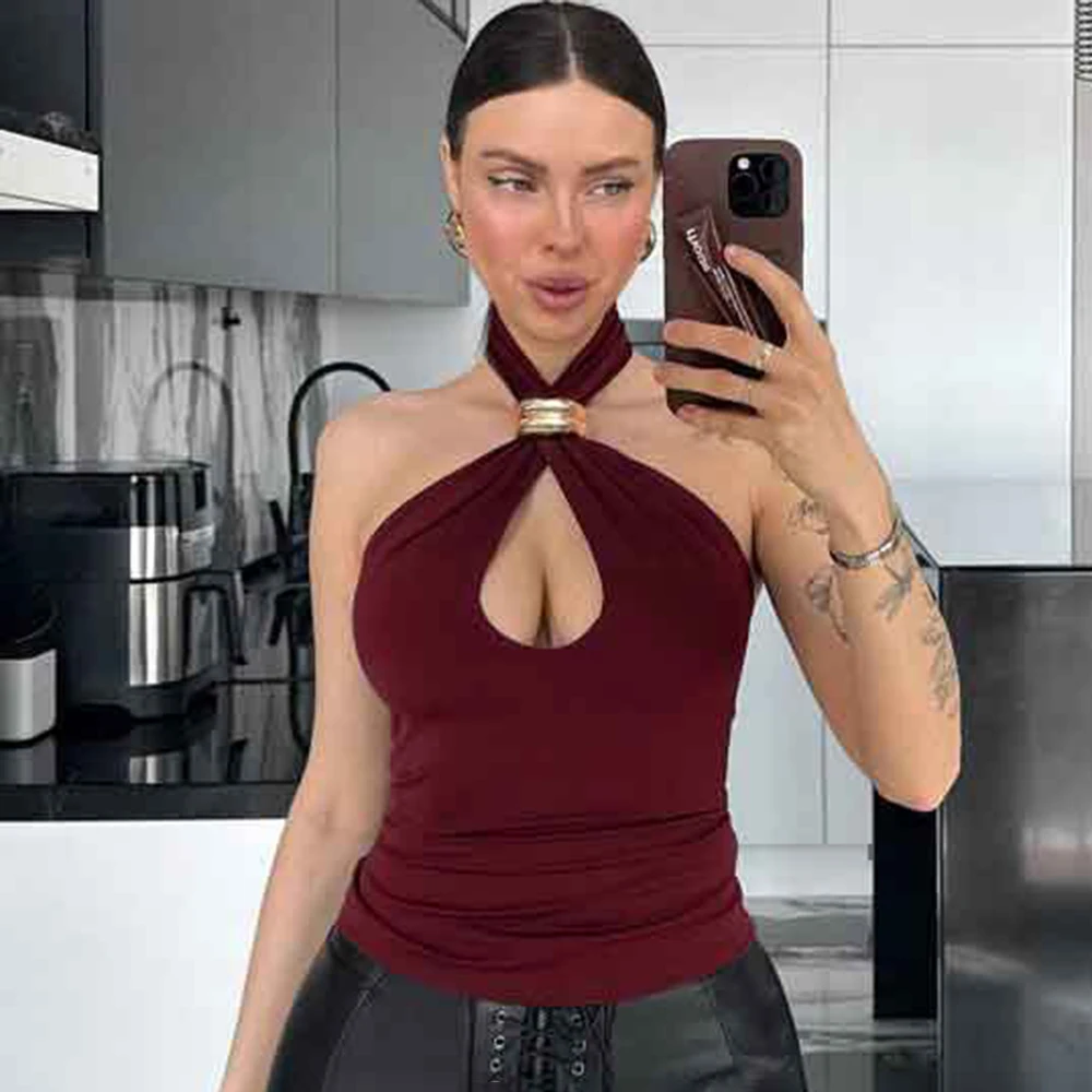 Tuularose Sexy Cutout Tank Top Women Sexy Solid Sleeveless Backless Top Vintage Y2k Spice Girls High Street Party Tank Top Camis
Tuularose Sexy Cutout Tank Top Women Sexy Solid Sleeveless Backless Top Vintage Y2k Spice Girls High Street Party Tank Top Camis