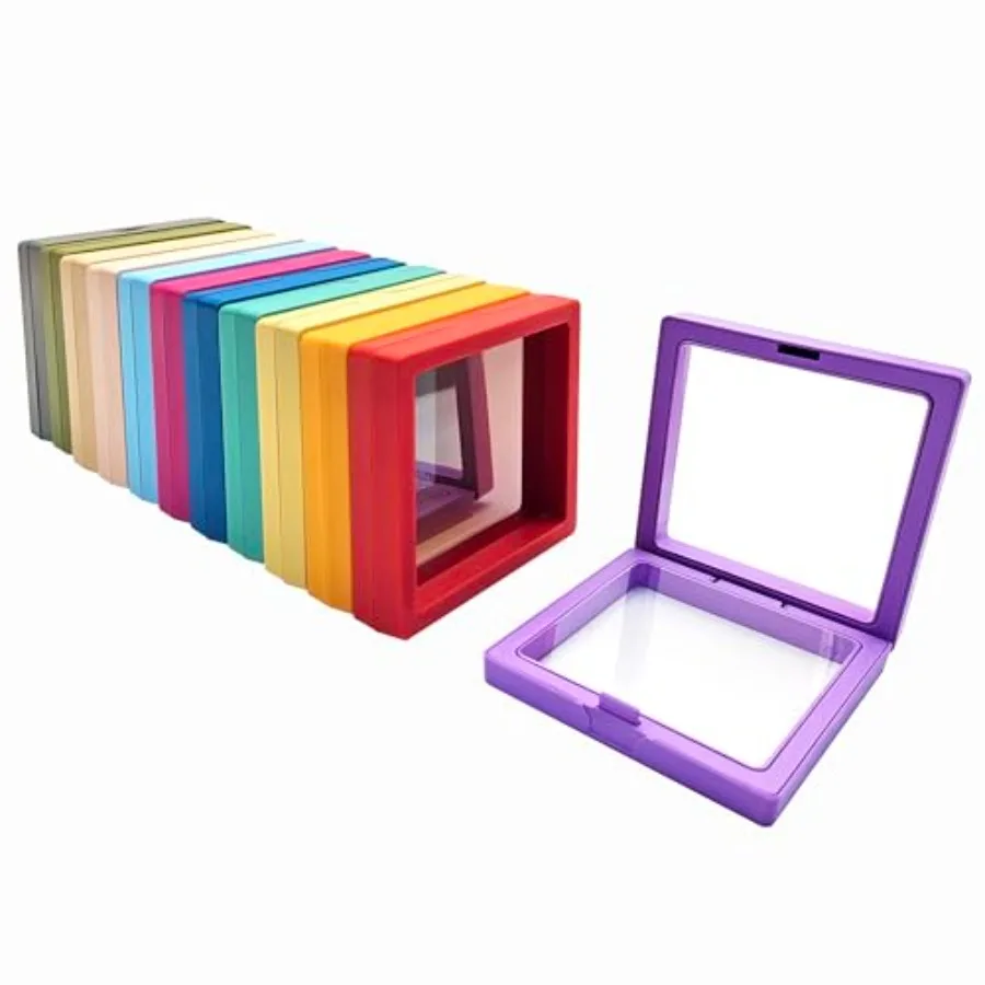 12PCS 3D Floating Frame Display Stand, Jewelry Box, Gift Box, Ornament Organizer, Small Travel Jewelry Box, PE Film Anti-Oxidat
12PCS 3D Floating Frame Display Stand, Jewelry Box, Gift Box, Ornament Organizer, Small Travel Jewelry Box, PE Film Anti-Oxidat
