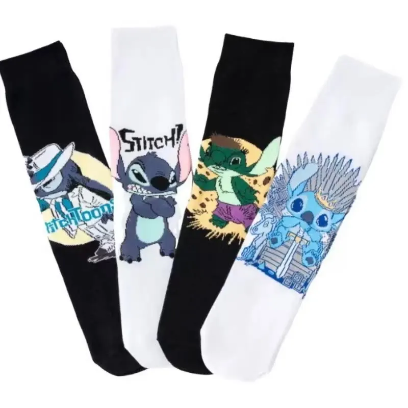4Pairs Disney Stitch Socks Cute Cartoon Anime Stitch Cosplay Cool Knitted Long Socks Men And Women Exquisite Couple Socks Gift
4Pairs Disney Stitch Socks Cute Cartoon Anime Stitch Cosplay Cool Knitted Long Socks Men And Women Exquisite Couple Socks Gift