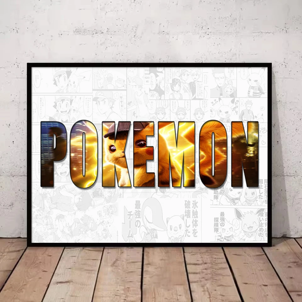 Customized NAME Word Anime Pokemon Peripherals Posters Wall Art Pikachu Canvas Painting for Girls and Boys Room Decoration Gifts
Customized NAME Word Anime Pokemon Peripherals Posters Wall Art Pikachu Canvas Painting for Girls and Boys Room Decoration Gifts
