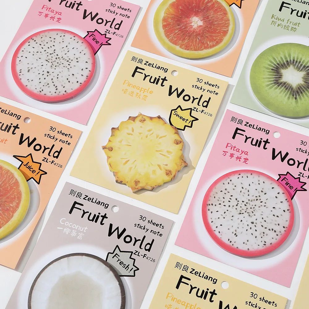 30 Sh eets Cartoon Fruit-Shaped Memo Pads Creative Cute Sticky Notes Paper Writing Pads School Supplies
30 Sh eets Cartoon Fruit-Shaped Memo Pads Creative Cute Sticky Notes Paper Writing Pads School Supplies