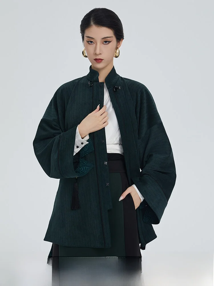 Весенне-осеннее шерстяное пальто с бахромой, женская юбка в стиле модифицированного ханьфу, для повседневной носки, новый китайский стиль, оригинальный дизайн
Весенне-осеннее шерстяное пальто с бахромой, женская юбка в стиле модифицированного ханьфу, для повседневной носки, новый китайский стиль, оригинальный дизайн