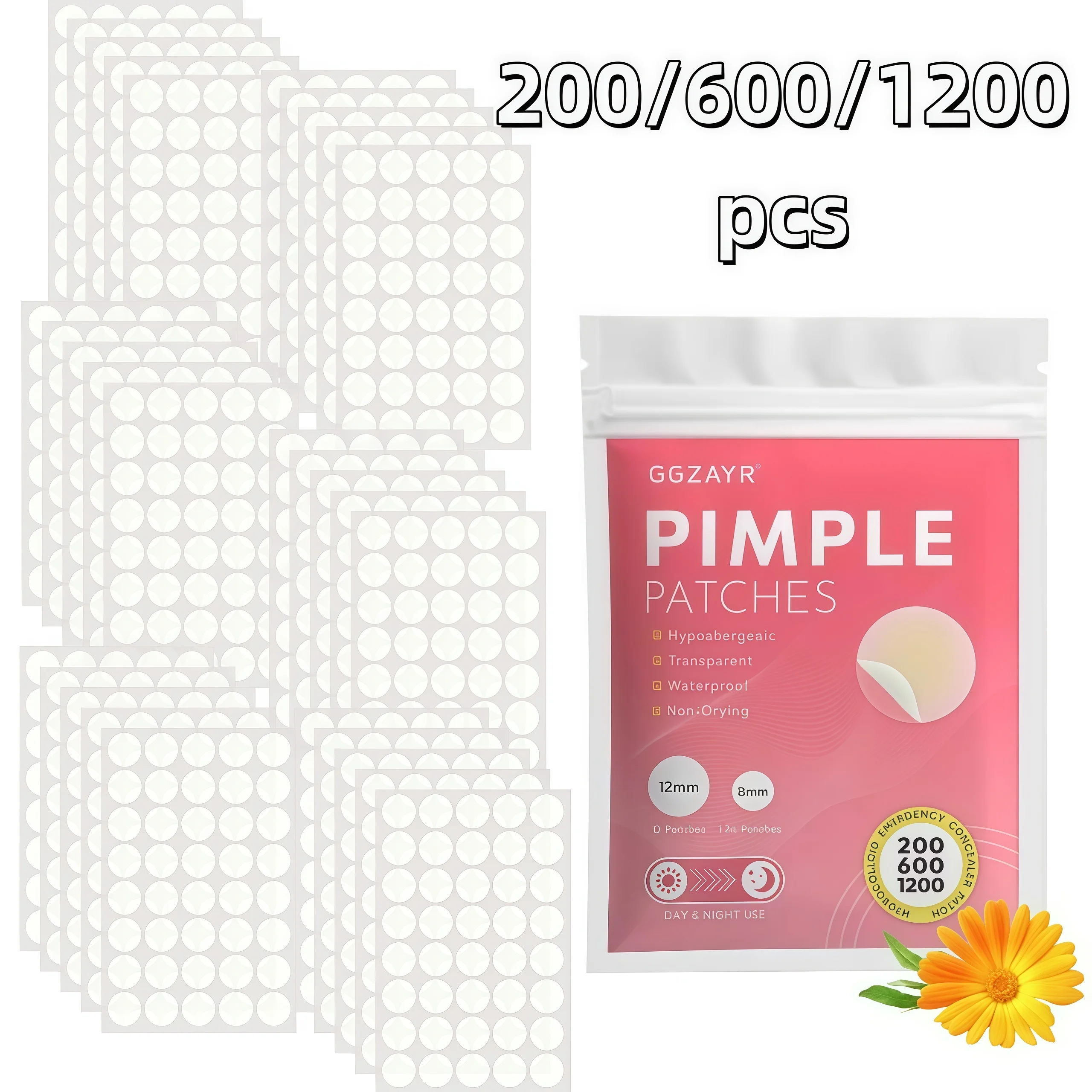 Round Dot Acne Patch Set 200/600/1200pcs, Minimalist Invisible Skin Covers for Party & Daily Use
Round Dot Acne Patch Set 200/600/1200pcs, Minimalist Invisible Skin Covers for Party & Daily Use