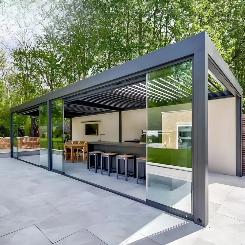 Adjustable wall-mounted patio cover Garden terrace Rooftop swimming pool Smart pavilion Waterproof aluminum pergola
Adjustable wall-mounted patio cover Garden terrace Rooftop swimming pool Smart pavilion Waterproof aluminum pergola