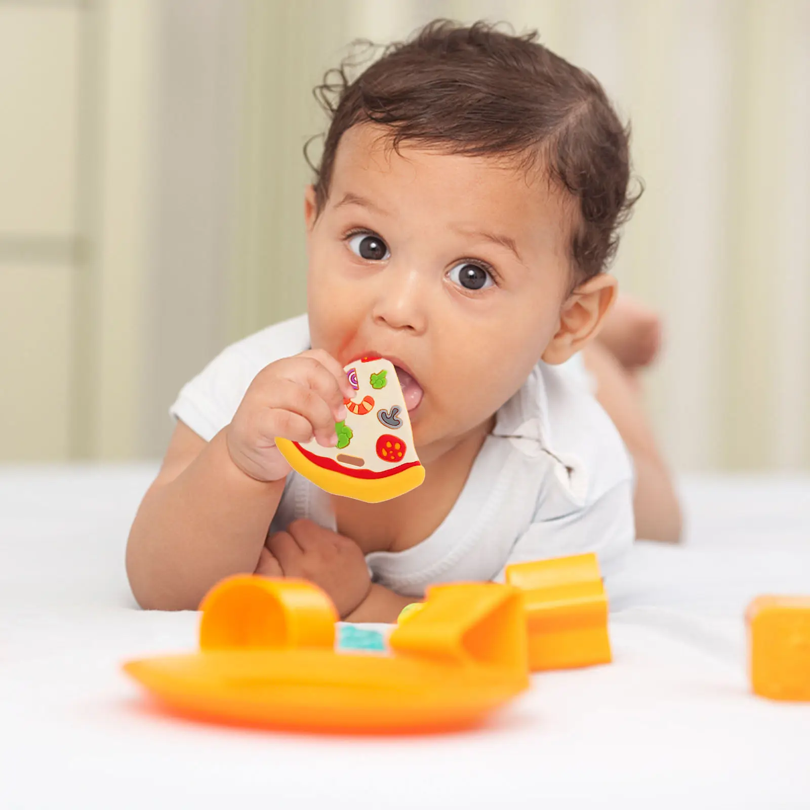 Kids Toys Adorable Pizza Design Teether Baby Chewing Pacifier Silicone Teething Grinding
Kids Toys Adorable Pizza Design Teether Baby Chewing Pacifier Silicone Teething Grinding