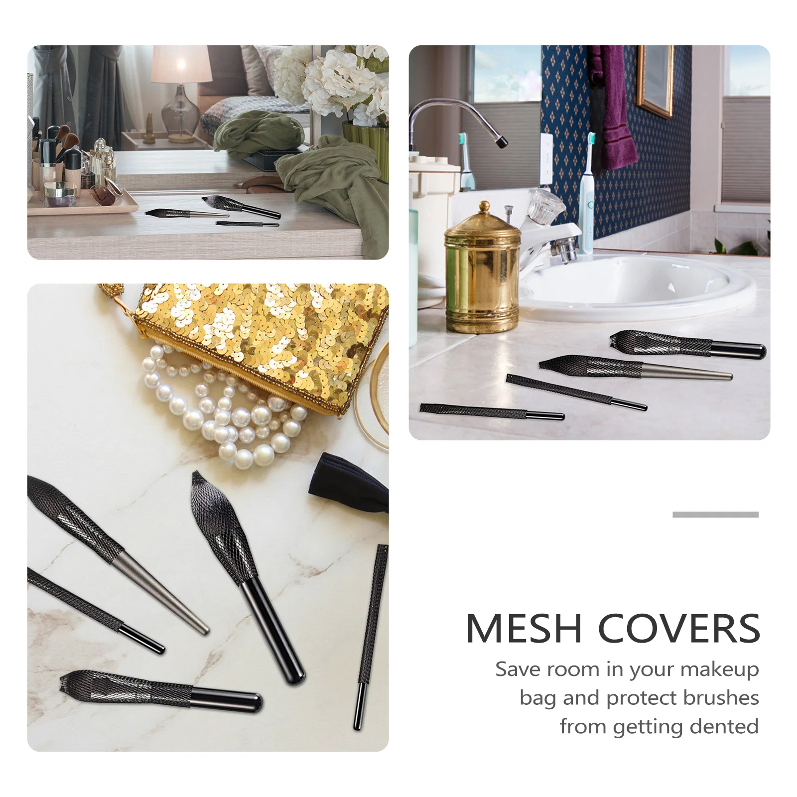 100pcs Makeup Brush Protectors Expandable Mesh Covers Protective Net For Travel Durable Pe Material Brush Cover Tool 
100pcs Makeup Brush Protectors Expandable Mesh Covers Protective Net For Travel Durable Pe Material Brush Cover Tool