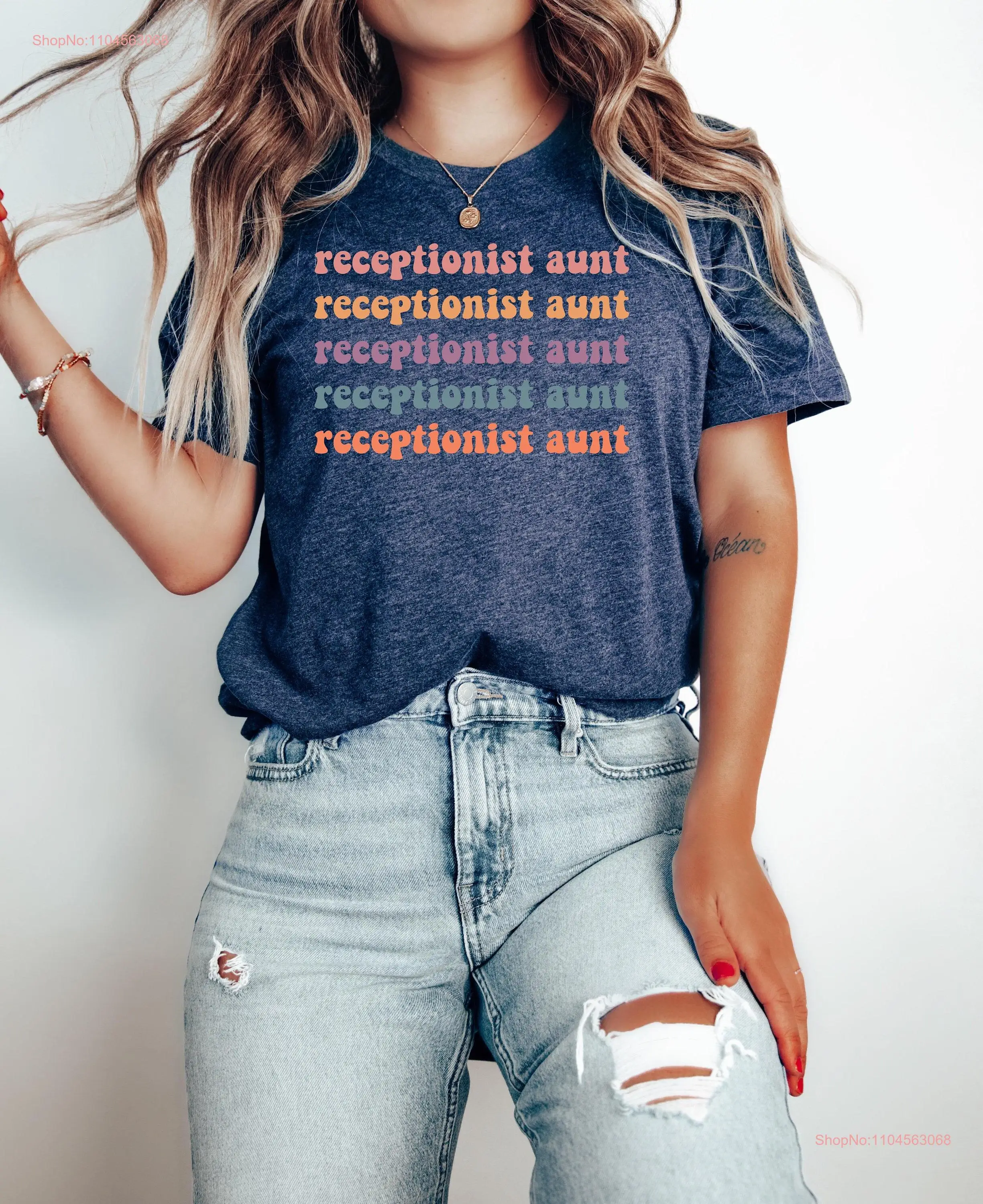 Футболка Receptionist AunT, персонализированная модная футболка для мамы на День матери, милая с длинными или короткими рукавами
Футболка Receptionist AunT, персонализированная модная футболка для мамы на День матери, милая с длинными или короткими рукавами