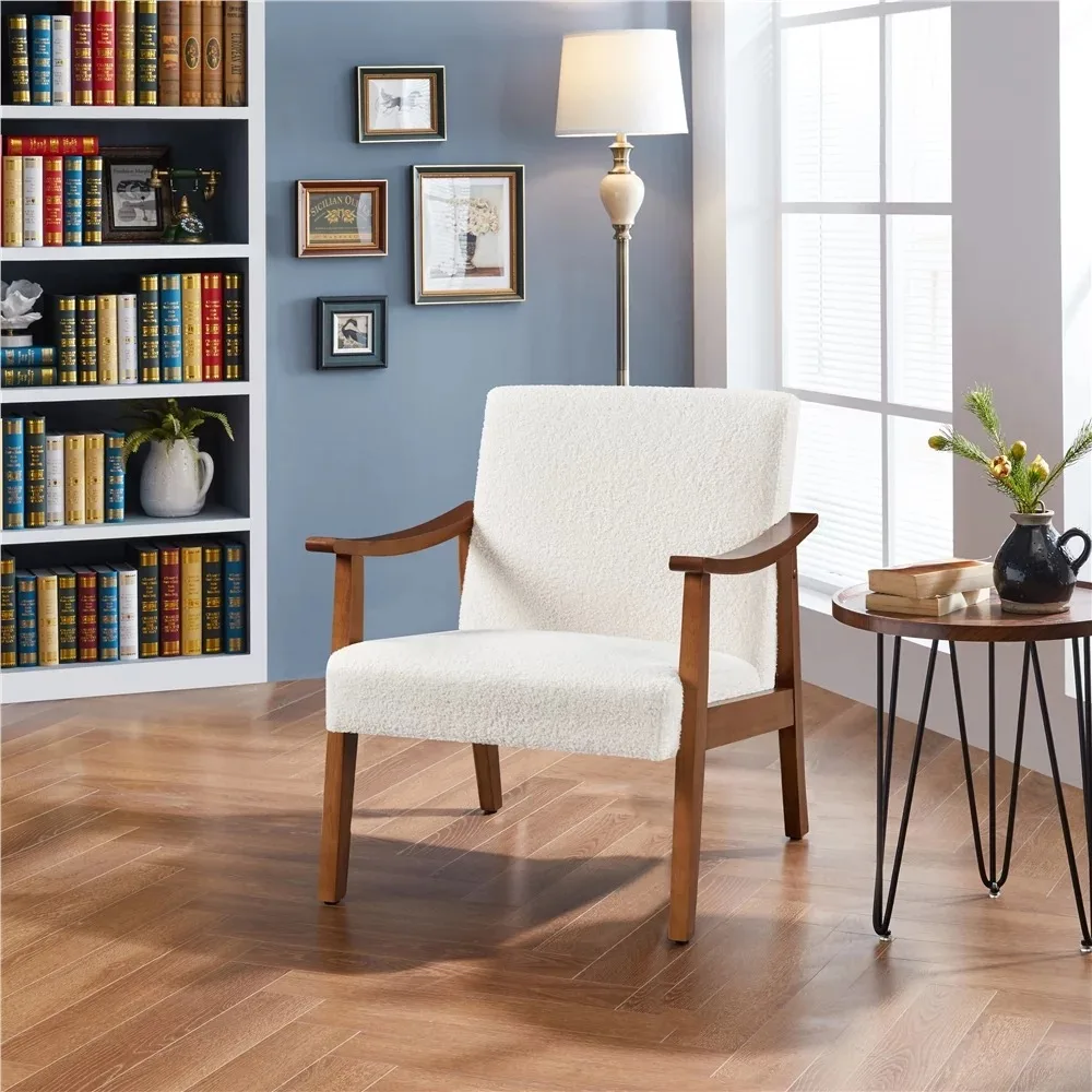Smile Mart Mid-Century Faux Leather Accent Armchair with Solid Wood Legs, Ivory 2023
Smile Mart Mid-Century Faux Leather Accent Armchair with Solid Wood Legs, Ivory 2023