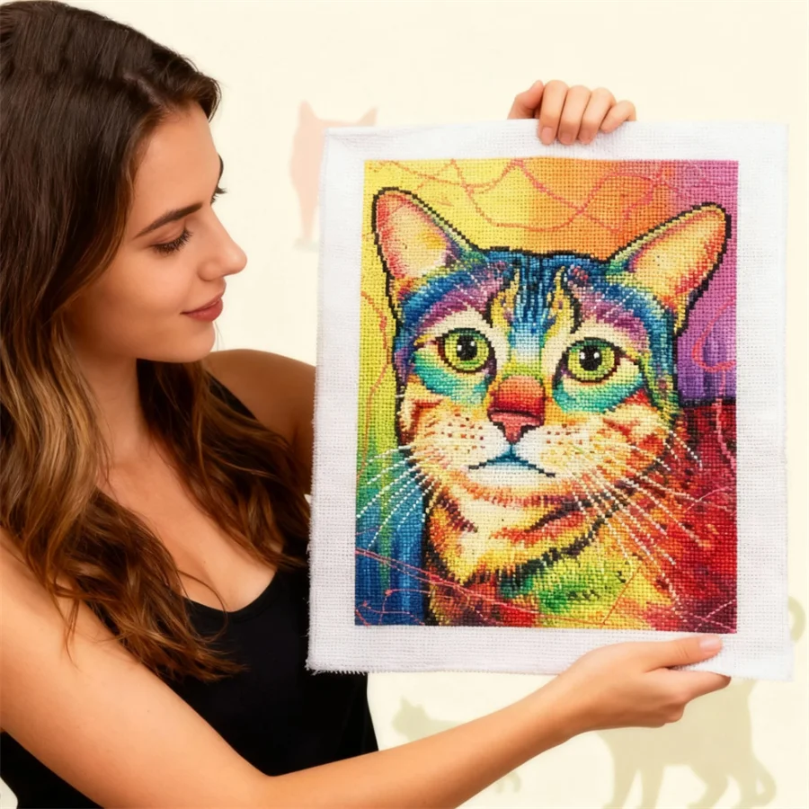 2026 New style Cute Cats Love pet Lovely cat Family Cross Stitch Kits Cartoon Animal Series Pre-Printed DIY Embroidery Kit Hobby
2026 New style Cute Cats Love pet Lovely cat Family Cross Stitch Kits Cartoon Animal Series Pre-Printed DIY Embroidery Kit Hobby